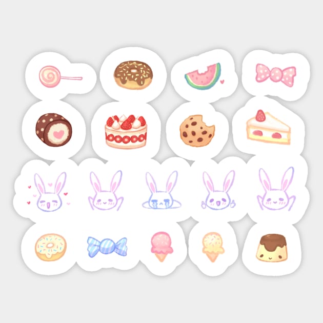 Pastel Set 5 - Snow bunny Sticker by Hyanna